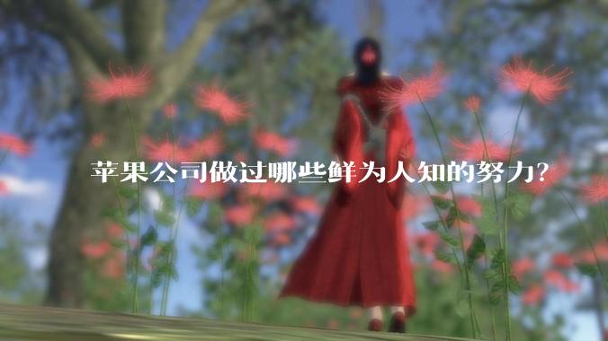 苹果公司做过哪些鲜为人知的努力？