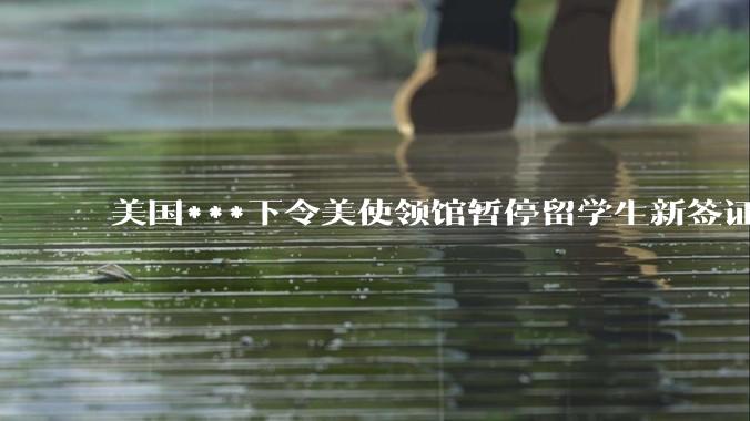 美国***下令美使领馆暂停留学生新签证面谈，将带来哪些影响？美国大学在全球人才竞争中还有优势吗？